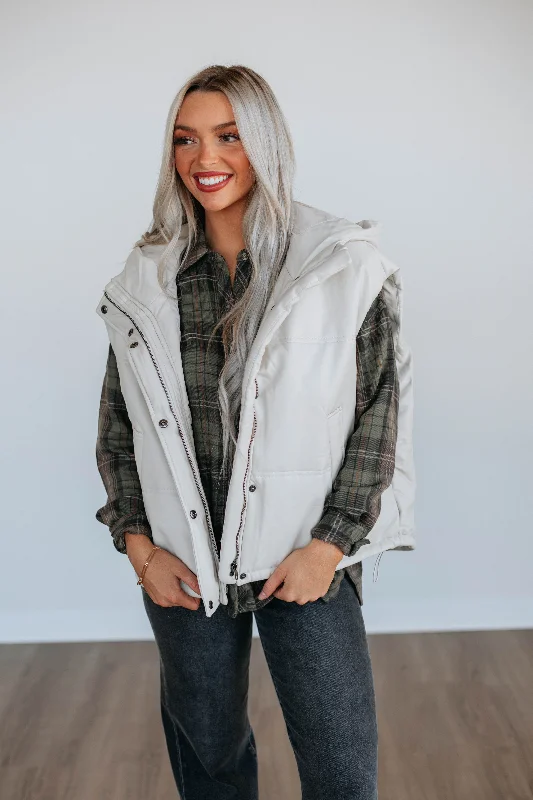 Timeless Women's Fashion Styles Shayne Puffer Vest - Natural