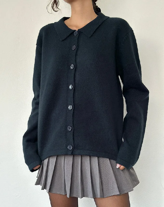 Athleisure Wear Madera Cardigan in Dark Navy