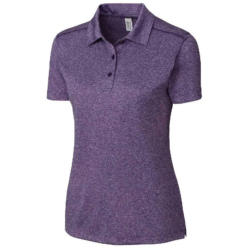 Wardrobe Upgrade Clique Women's College Purple Heather Charge Active Polo