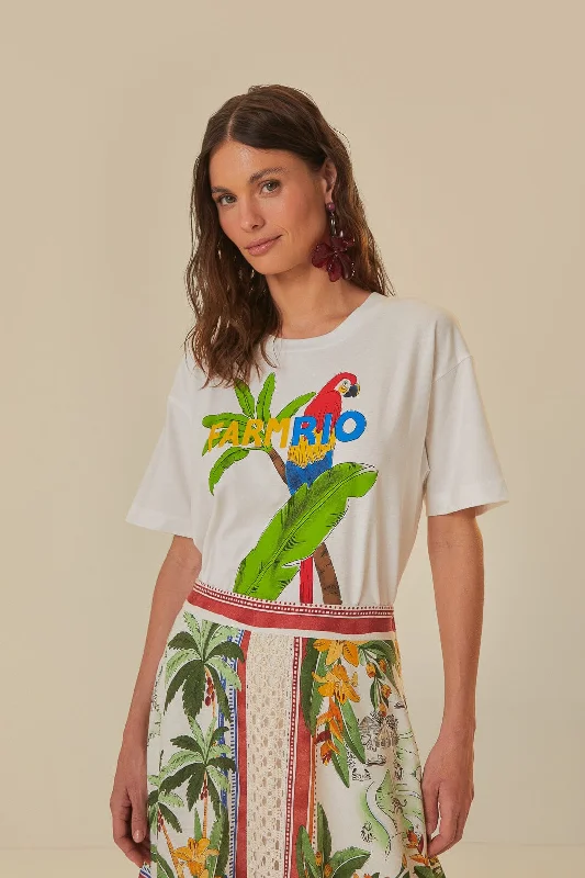 Affordable Fashion for Women White Farm Rio Organic Cotton T-Shirt