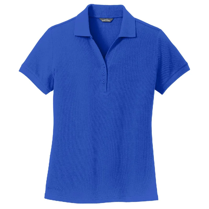 Women's Vacation Outfit Eddie Bauer Women's Brilliant Blue Cotton Pique Polo