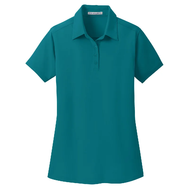 Women's Stylish Vacation Attire Port Authority Women's Dark Teal Dimension Polo