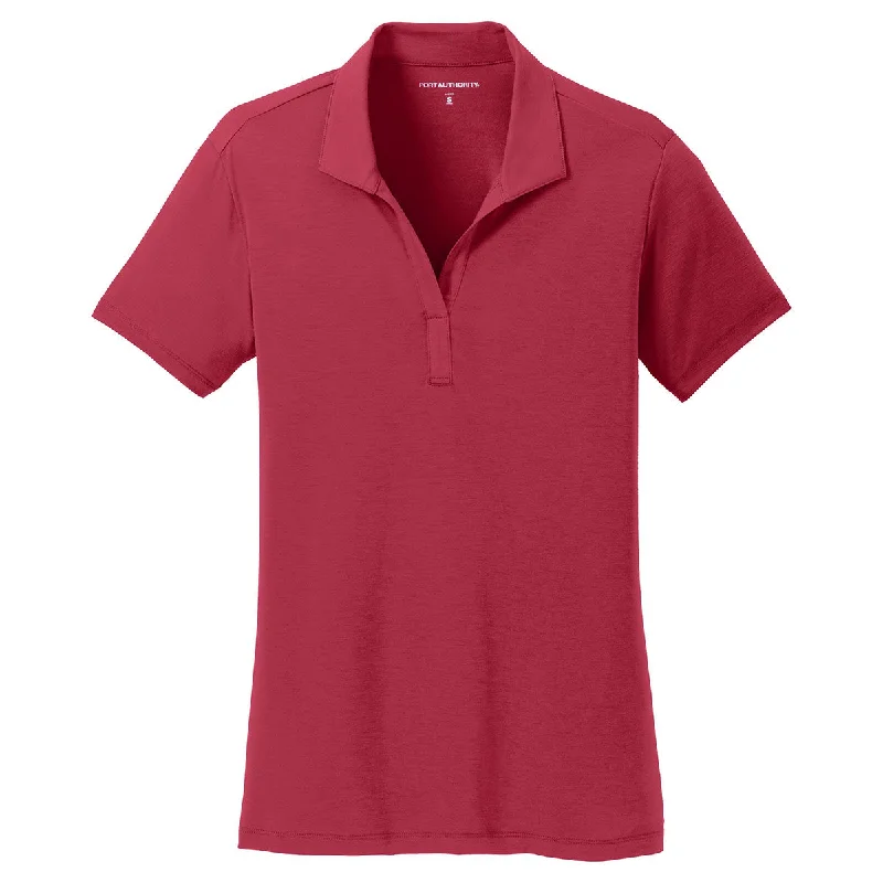 Holiday Special Offers Port Authority Women's Chili Red Cotton Touch Performance Polo