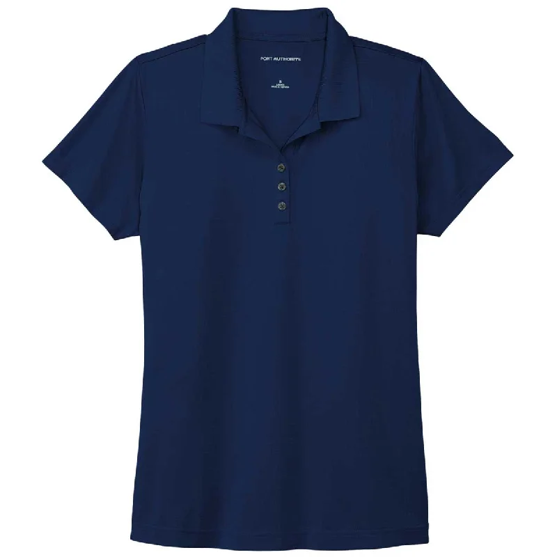 Modern Casual Clothing Port Authority Women's Estate Blue Eclipse Stretch Polo