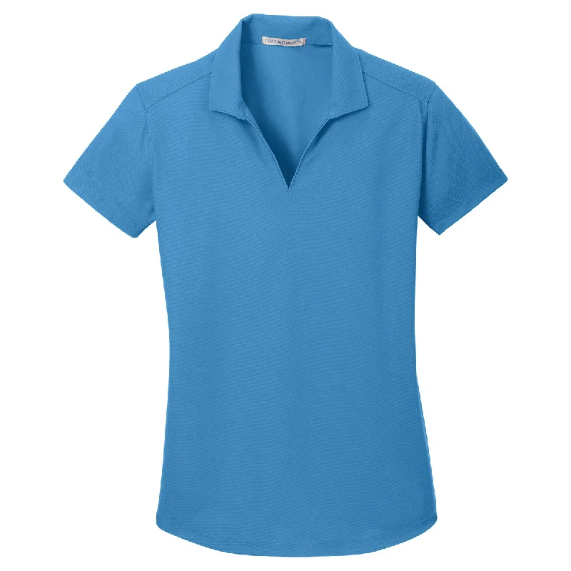 Women's Comfy Loungewear Outfit Port Authority Women's Celadon Blue Dry Zone Grid Polo