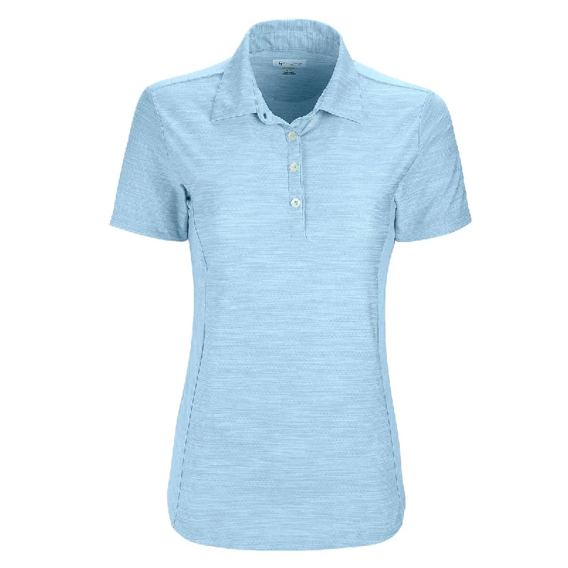 Relaxed Fashion Greg Norman Women's Blue Mist Heather Play Dry Solid Polo