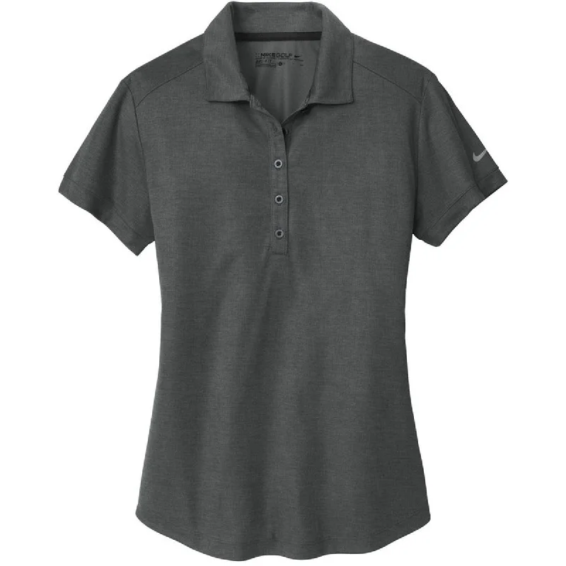 Women's Casual Dresses Nike Women's Anthracite/Black Dri-FIT Crosshatch Polo