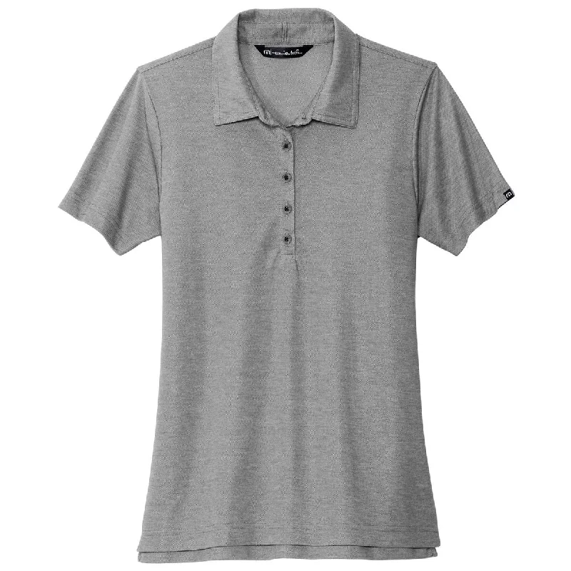 Women's Trendy Apparel TravisMathew Women's Quiet Shade Grey Heather Oceanside Heather Polo