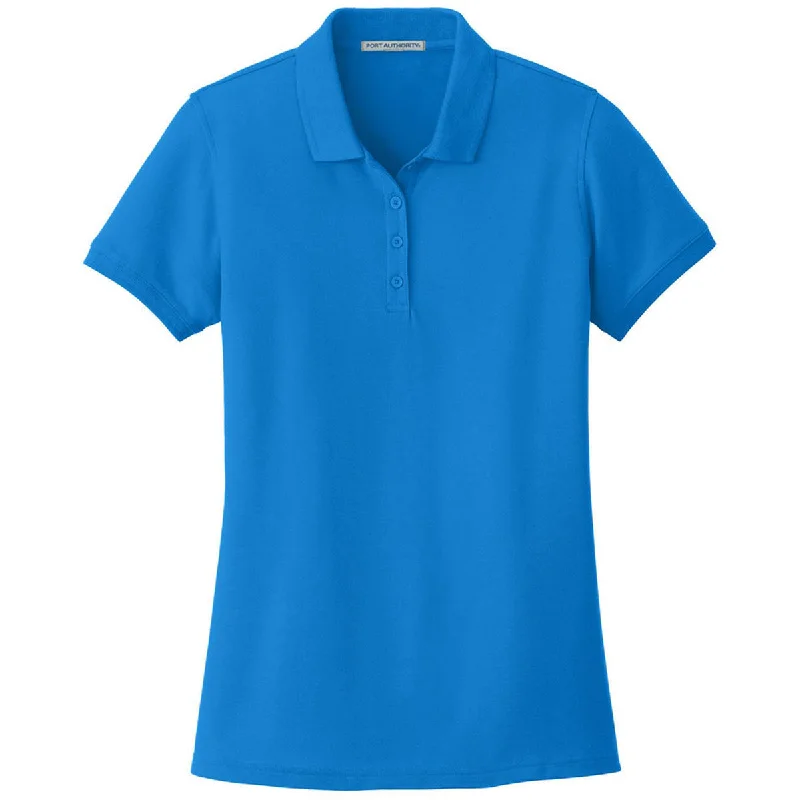 Exclusive Discount Port Authority Women's Coastal Blue Core Classic Pique Polo