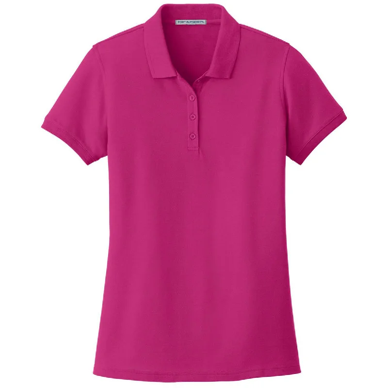 Business Casual Outfits Port Authority Women's Pink Azalea Core Classic Pique Polo