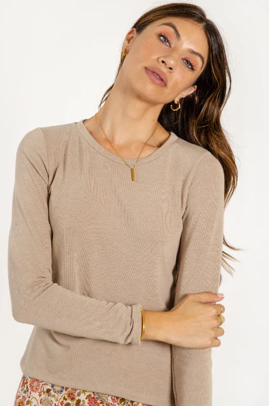 Stylish Everyday Clothing LILIANA SWEATER // BEIGE