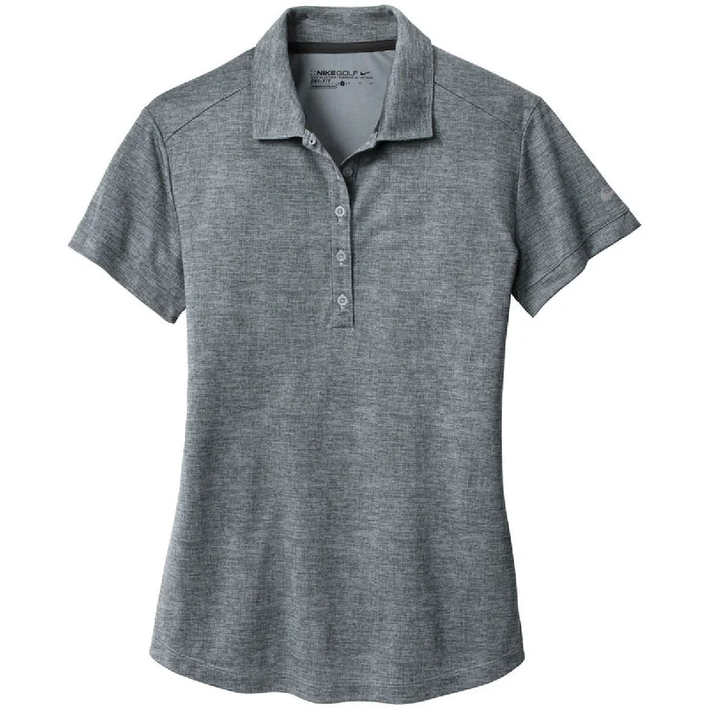 Women's Trendy Outfit Nike Women's Cool Grey/Anthracite Dri-FIT Crosshatch Polo