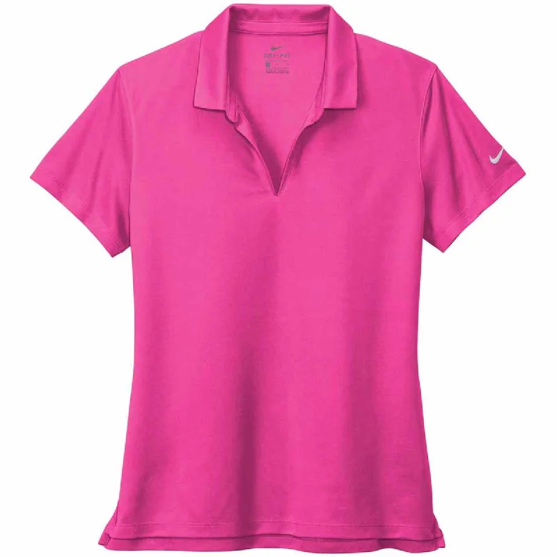 Women's Seasonal Attire Nike Women's Vivid Pink Dri-FIT Micro Pique 2.0 Polo