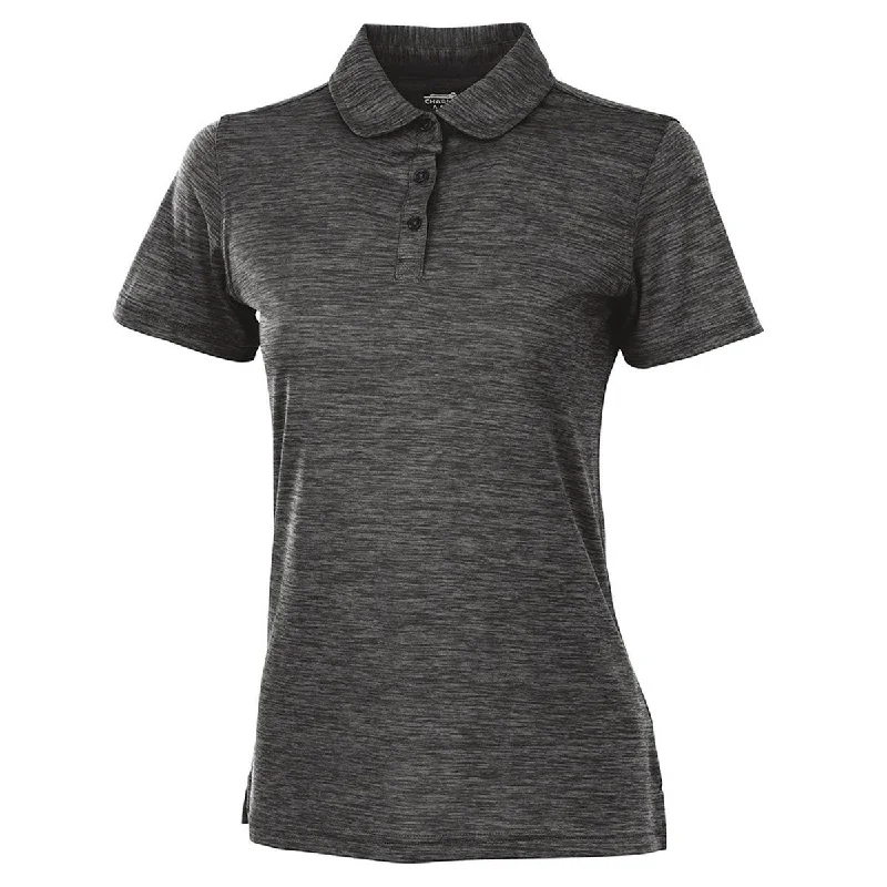 Earthy Tones Charles River Women's Black Space Dye Performance Polo