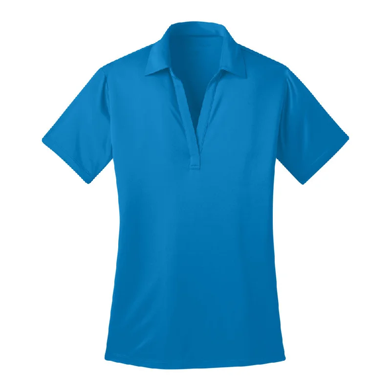 Casual Style for Busy Women Port Authority Women's Brilliant Blue Performance Poly Polo