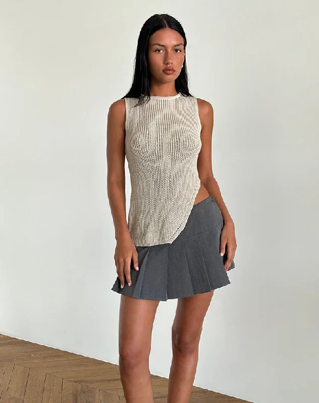 Women Clothing Shartina Tank Top in Natural Knit