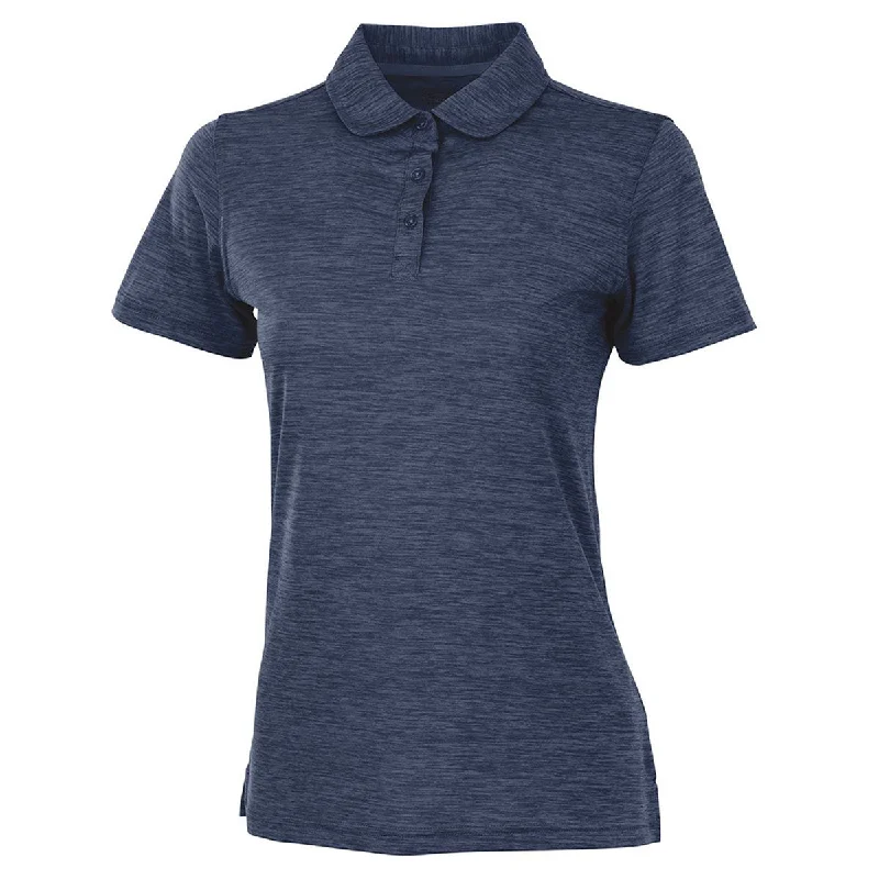 Relaxed Style Charles River Women's Navy Space Dye Performance Polo