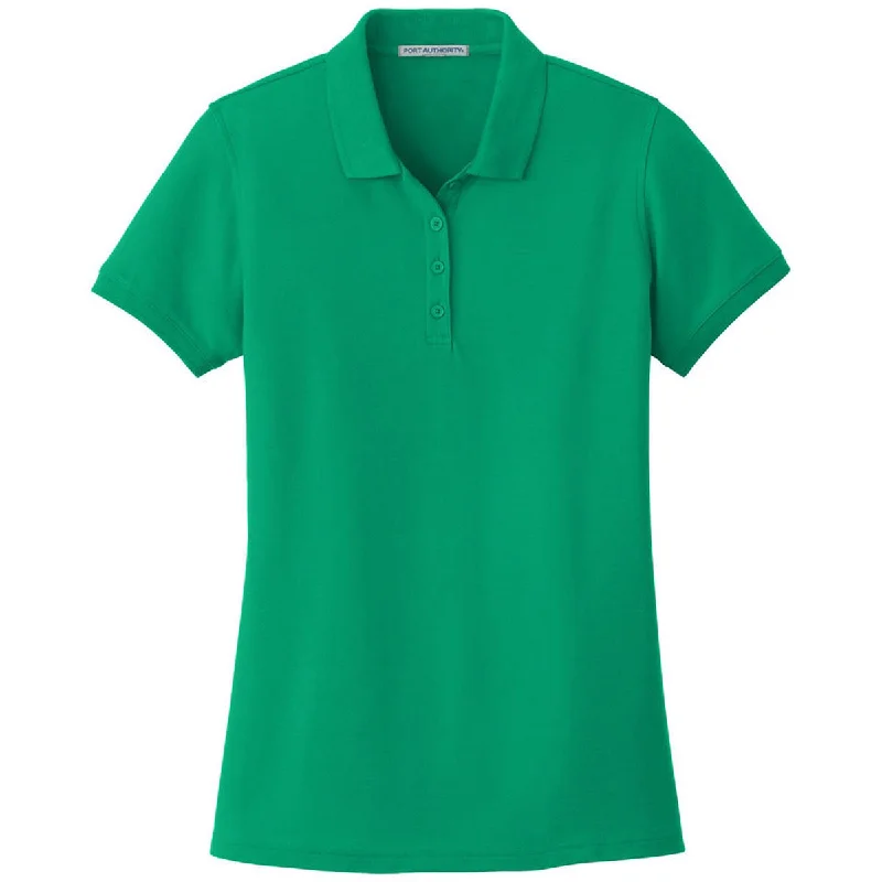 Trendy Street Style Port Authority Women's Bright Kelly Green Core Classic Pique Polo