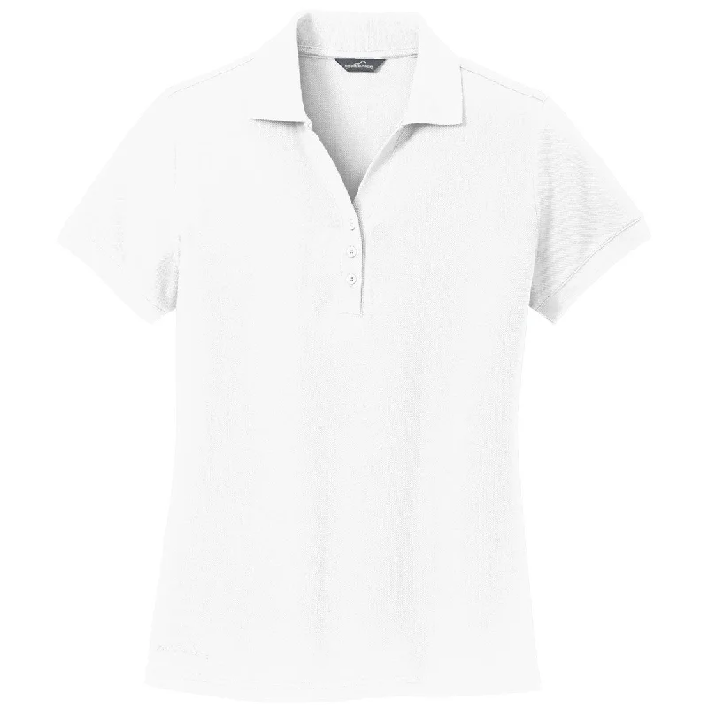 Women's Work Outfit Eddie Bauer Women's White Cotton Pique Polo