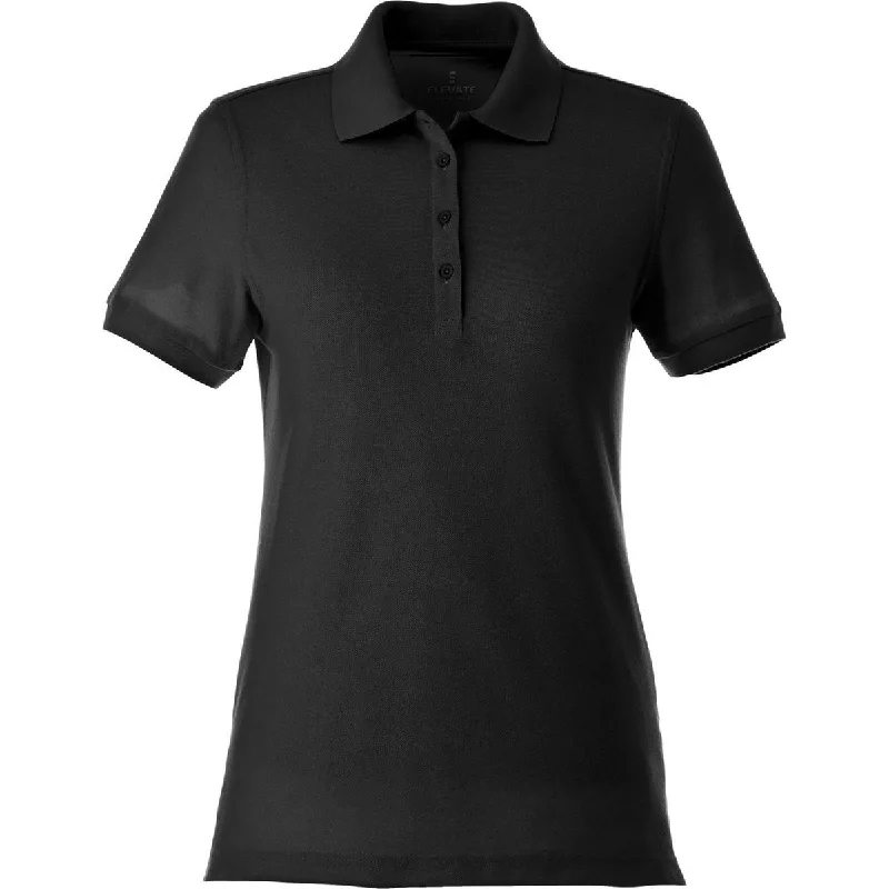 Premium Style Elevate Women's Black Belmont Short Sleeve Polo