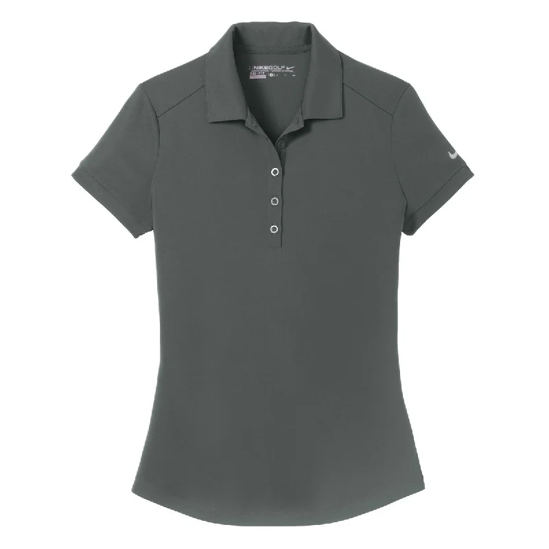 Women's Formal Wear Nike Women's Anthracite Dri-FIT Players Modern Fit Polo