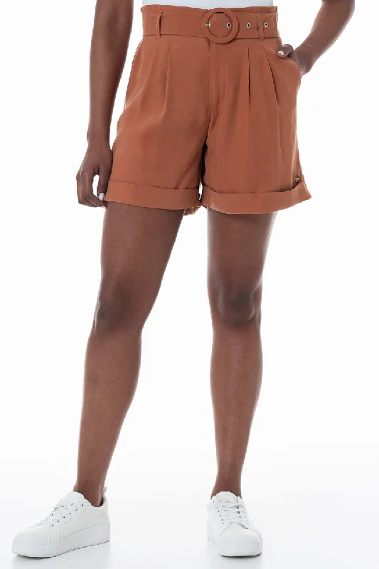 Elegant Women's Attire Cuff Shorts _ 151987 _ Stone