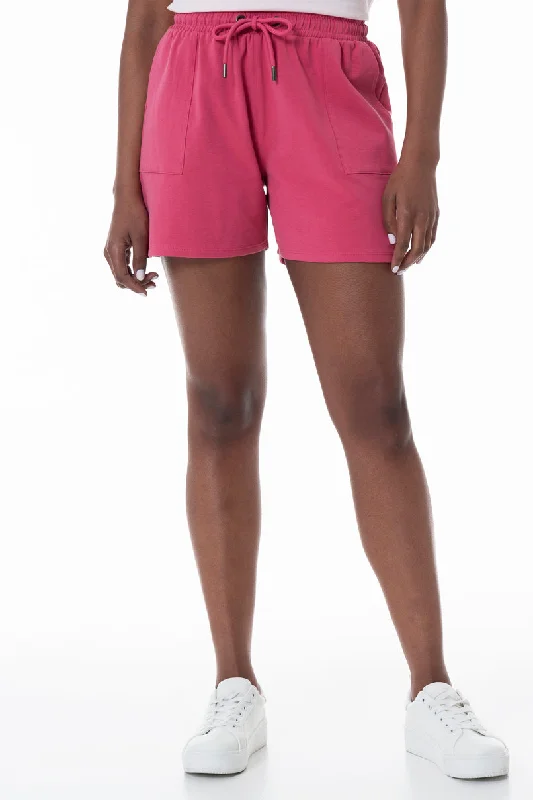 Women's Effortless Casual Outfit Fleece Shorts _ 152000 _ Pink