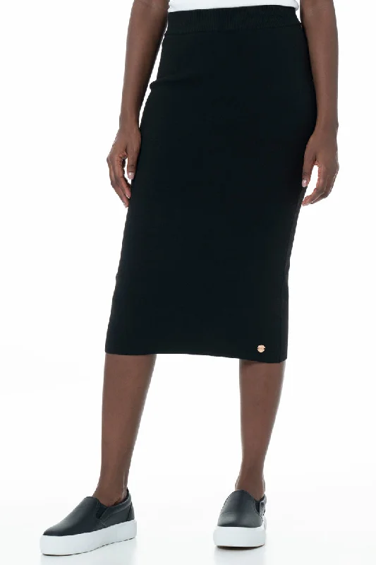 Women's High Street Fashion Knit Skirt _ 145602 _ Black