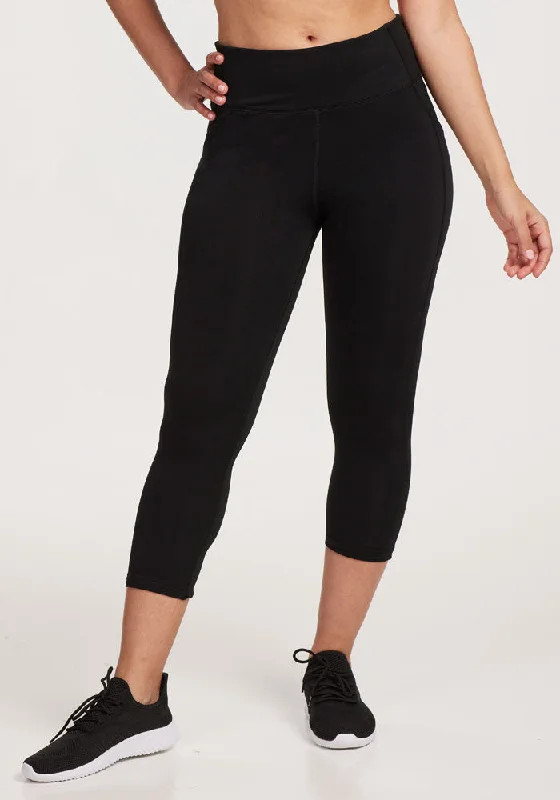 Women's Active Garments For Workouts McKenna Capris -Black