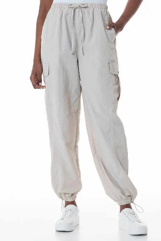 Workwear Fashion for Women Parachute Pants _ 151980 _ Stone