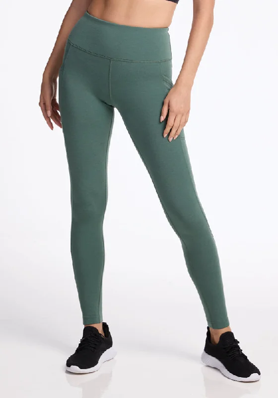 Women's Elegant Garments Piper Pocket Leggings - Duck Green