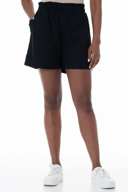 Formal Attire For Women Poplin Pull On Shorts _ 151991 _ Black