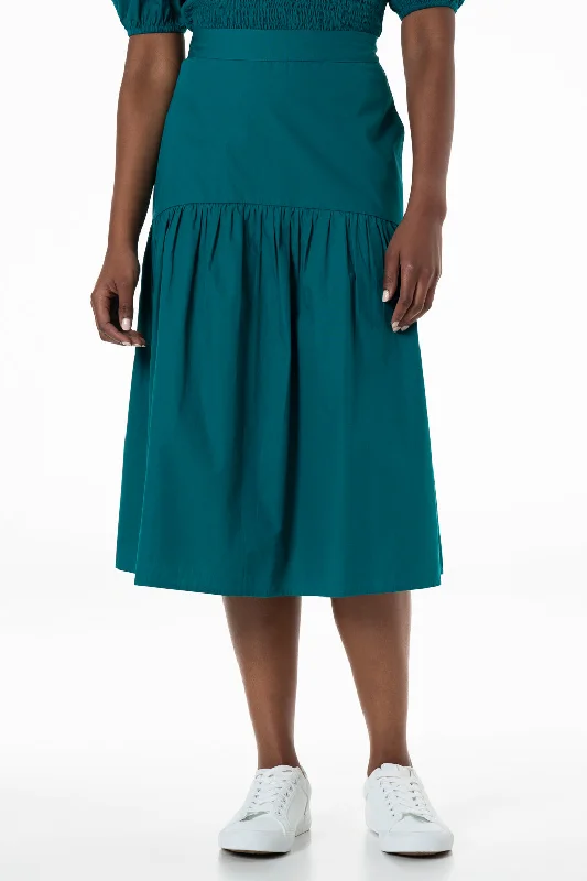 Stylish Everyday Clothing Poplin Skirt _ 143390 _ Green