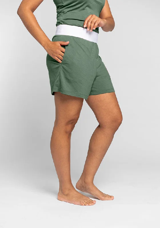 Women's Formal Event Attire Poppy Lounge Shorts - Duck Green