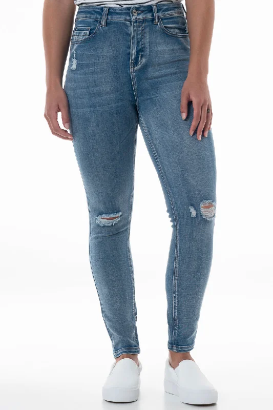 Stylish Women's Outerwear Apparel Rf05 Hi Rise Skinny Jeans _ 148260 _ Mid Wash