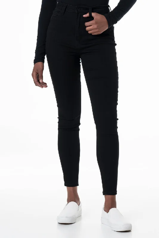 Boutique Styles Rf09 Hi-Waisted Skinny Jeans _ 145803 _ Black