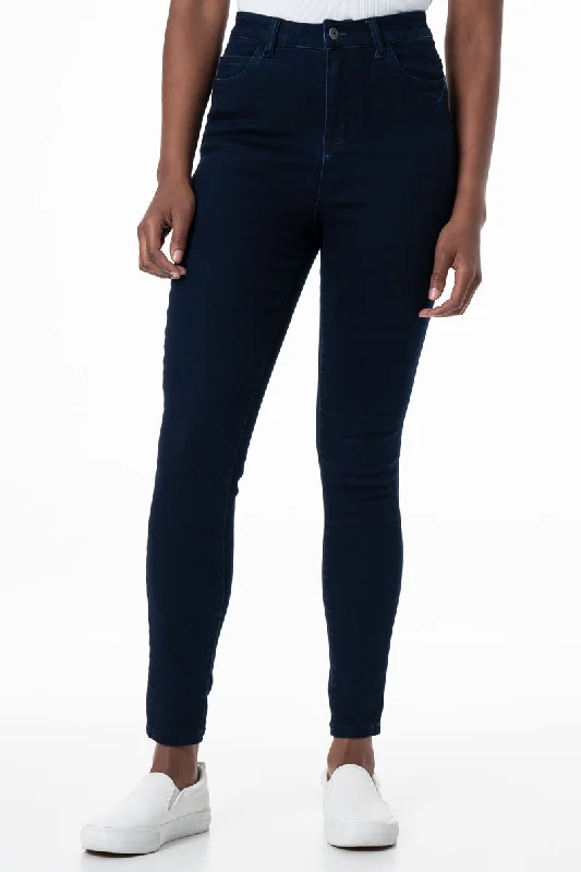 Vibrant Femme Fashion Rf09 Hi-Waisted Skinny Jeans _ 145804 _ Dark Wash