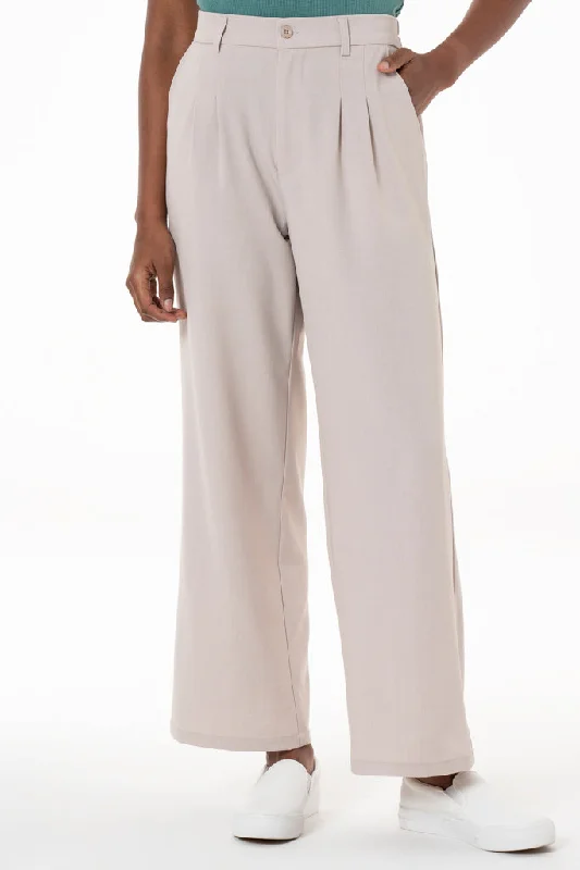 Women's Layered Outfit Wide Leg Pants _ 138758 _ Stone