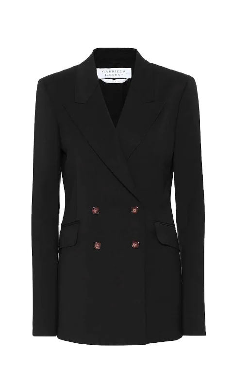 Trendy Fashion For Women Angela Blazer in Black Sportswear Wool