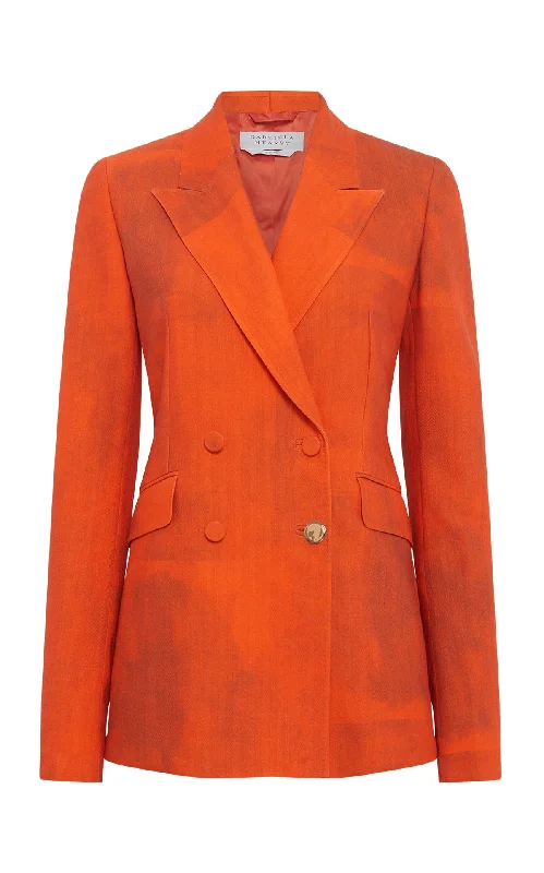 Casual Chic Angela Blazer in Spice Virgin Wool