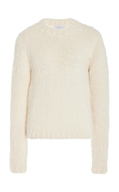 Boutique Dress Online Dalton Knit Sweater in Ivory Welfat Cashmere