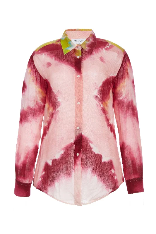 Best Boutiques Online Ferrara Shirt in Multi Tie Dye Cashmere