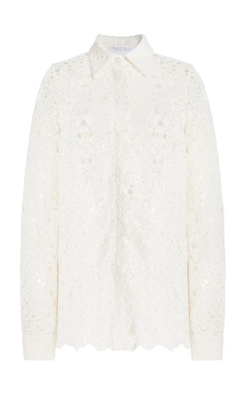 Big Sale Event Heath Shirt in Ivory Cashmere Lace