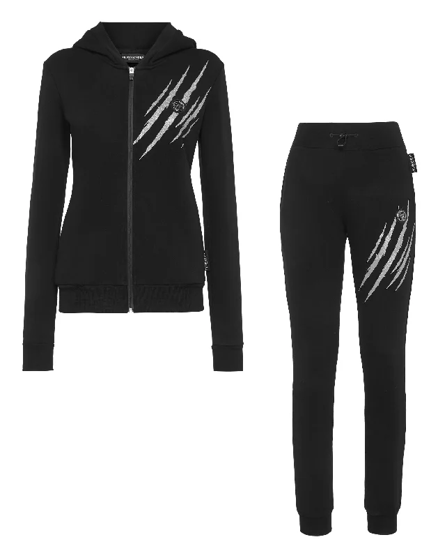 Elegant Women's Fashion Jogging Tracksuit: Hoodie/Trousers Scratch