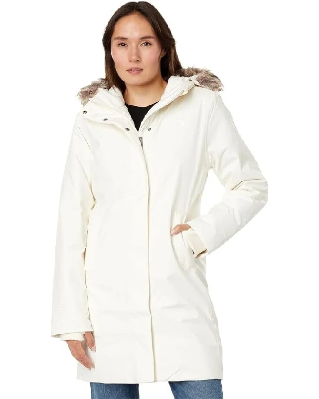 Online Boutique Clothing The North Face Arctic NF0A4R2VN3N Parka Women White Nylon Hooded Full Zip CLO972