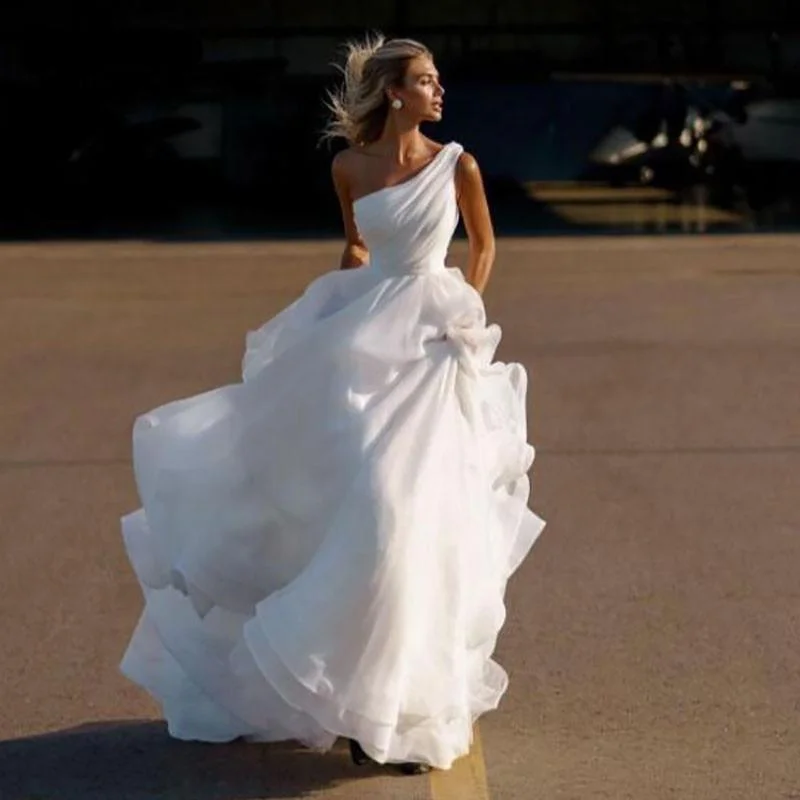 Clothing For Women Princess  One Shoulder Wedding Dress