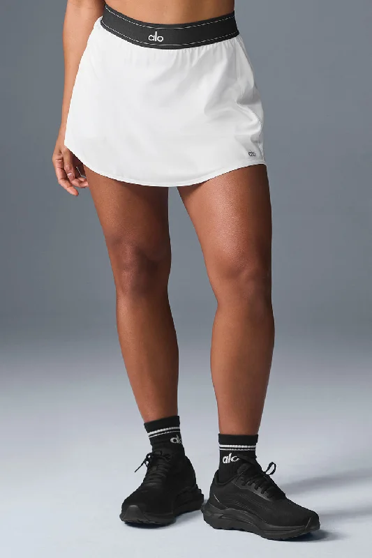 Women's Stylish Outdoor Outfit Match Point Tennis Skirt - White