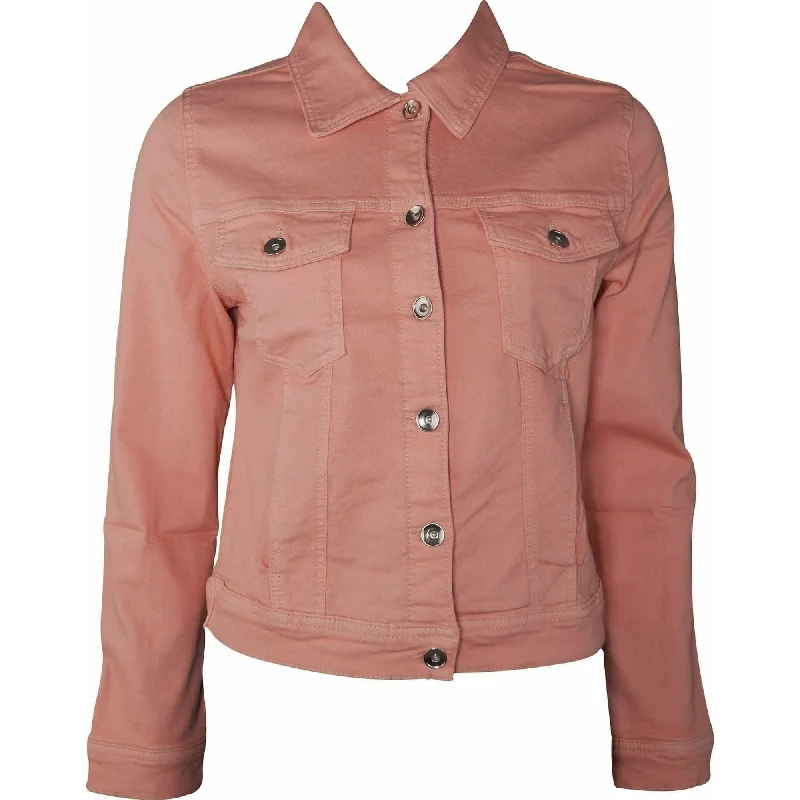 Women Wear Boutique Amara Reya AR Feather Womens Denim Jacket - Pink