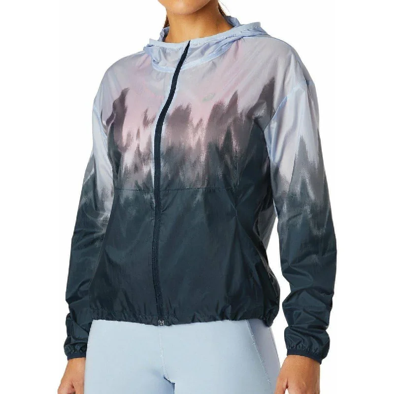 Plus Size Women Wear Asics Kasane GPX Lite Womens Running Jacket - Blue