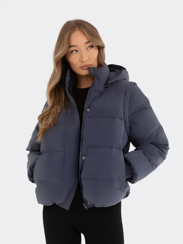 Comfy Women's Outfits for Daily Wear Multiway Puffer Coat 2 - Midnight Blue